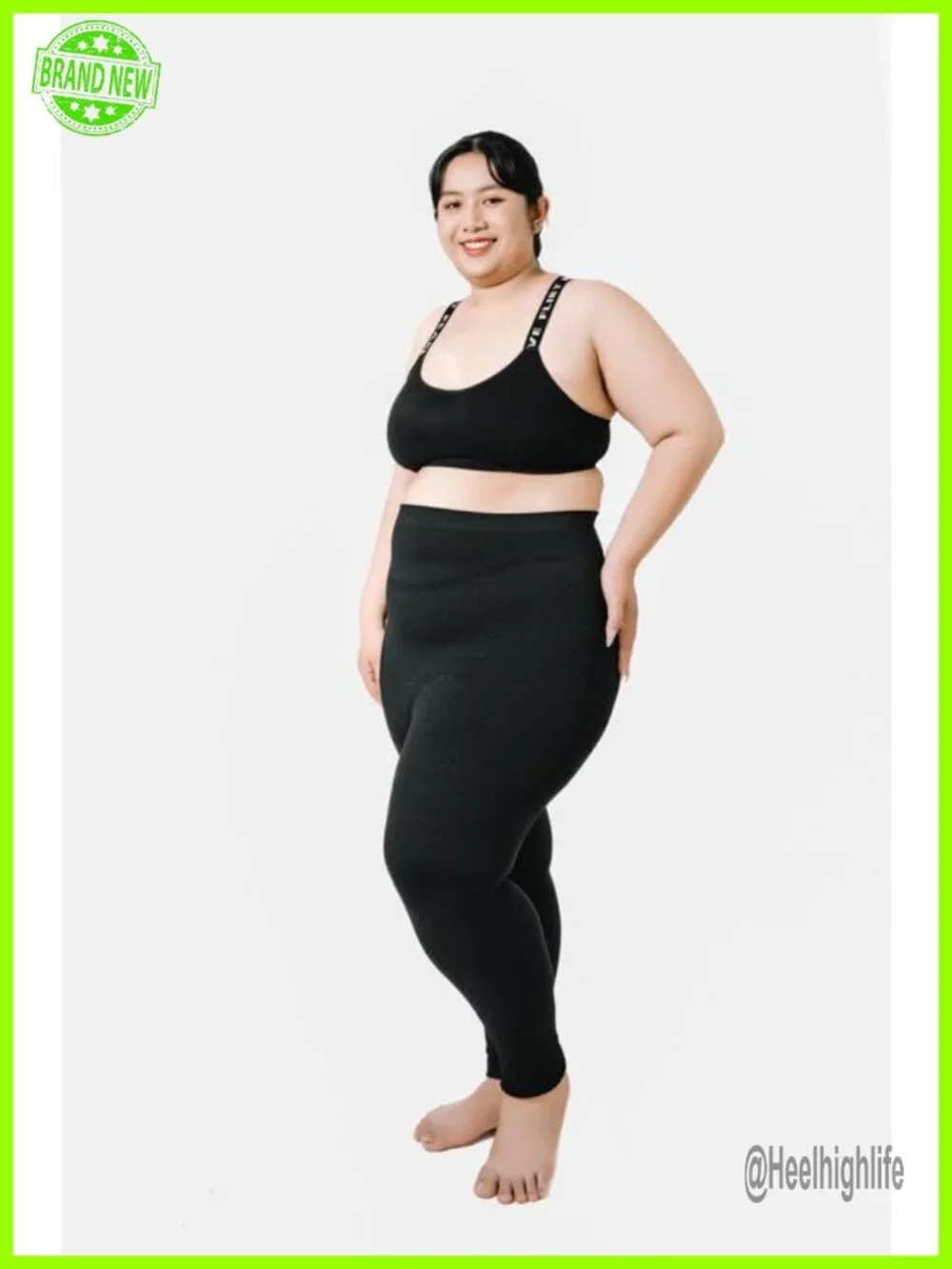 Compression Leggings with Bio Ceramic Micro-Massage Knit High Waist Ankle Length